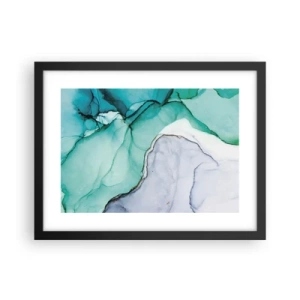 Plakat i sort ramme - Undersøgelse i turkis - 40x30 cm