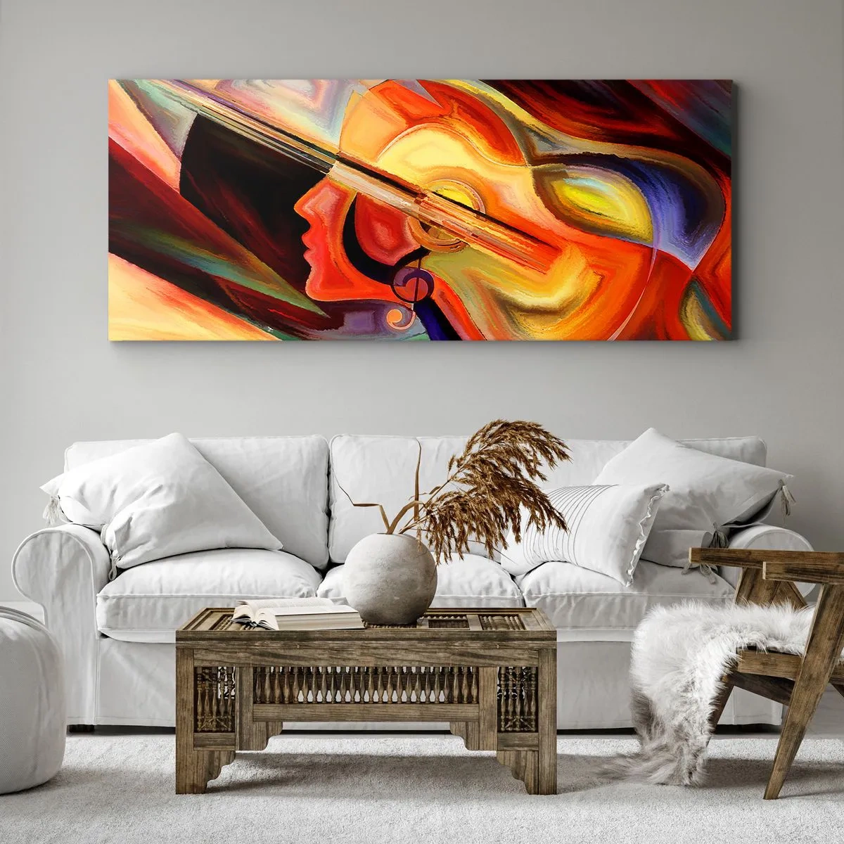 Lærredstryk - Billede på lærred - Og alt er i orden - 90x30 cm
