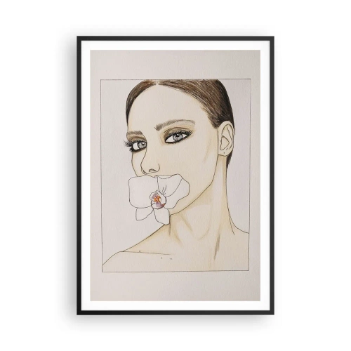 Plakat i sort ramme - Et symbol på elegance og skønhed - 70x100 cm