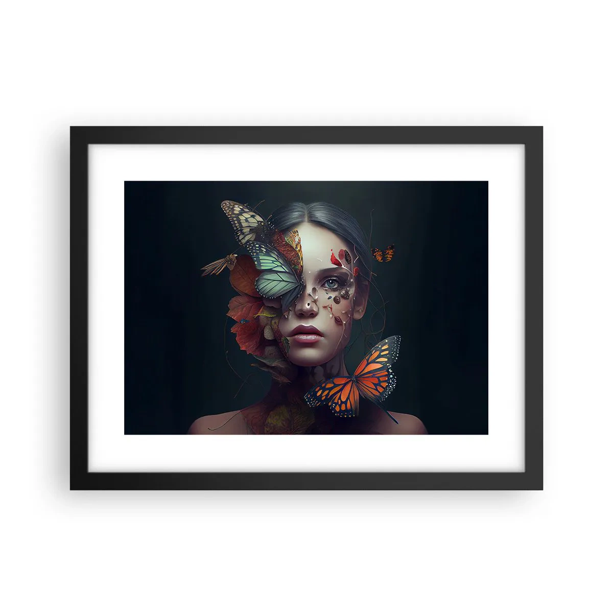 Plakat i sort ramme - En vidunderlig metamorfose - 40x30 cm