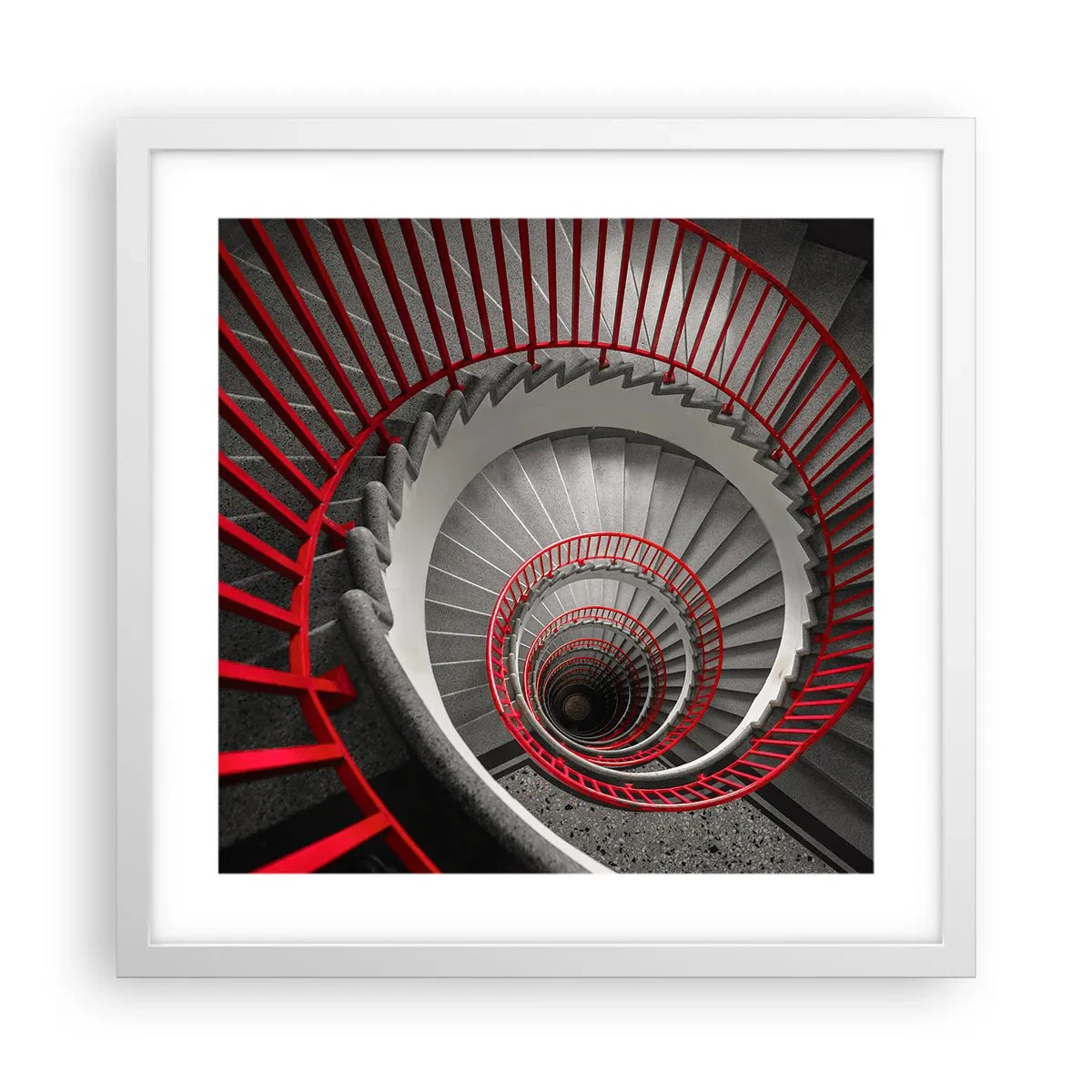 Plakat i hvid ramme - Arkitektoniske lege - 40x40 cm