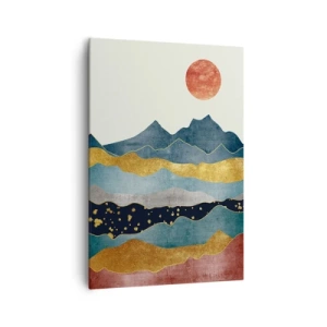 Lærredstryk - Billede på lærred - Et tværsnit af verden - 70x100 cm