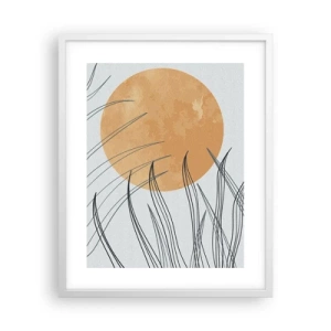 Plakat i hvid ramme - Altid mod solen - 40x50 cm