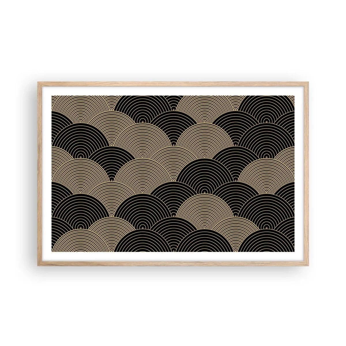 Plakat i ramme af lyst egetræ - Enhed i mangfoldighed - 91x61 cm