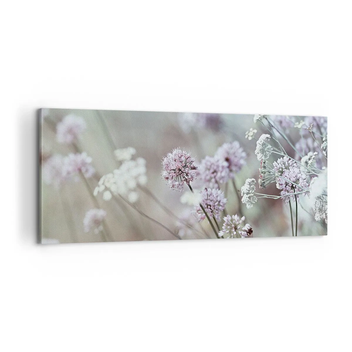 Lærredstryk - Billede på lærred - Søde filigranurter - 100x40 cm