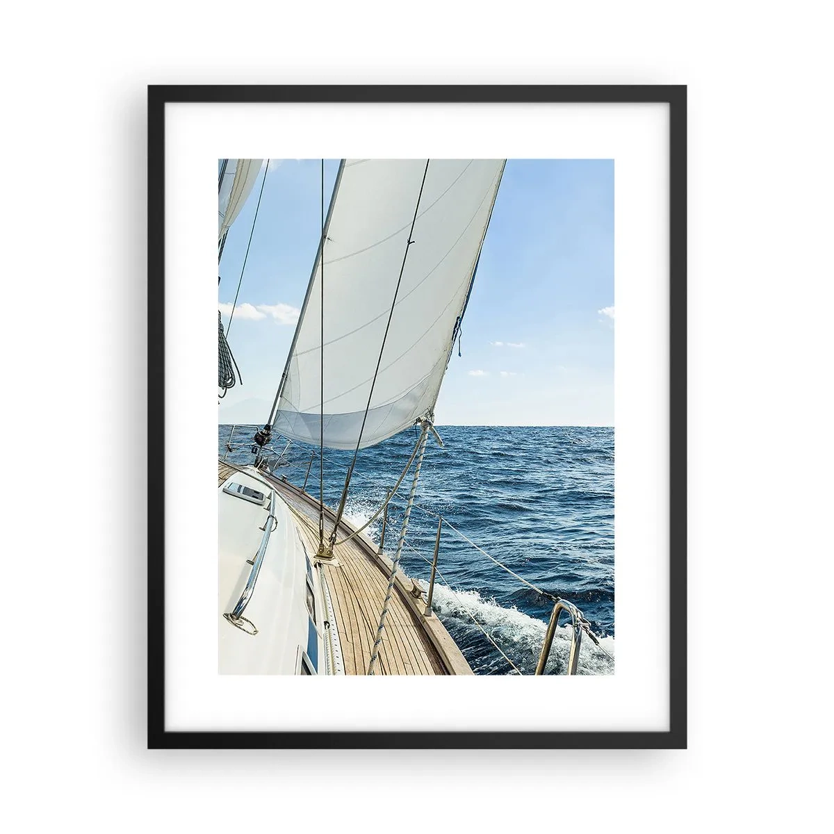 Plakat i sort ramme - Ahoj , eventyr - 40x50 cm