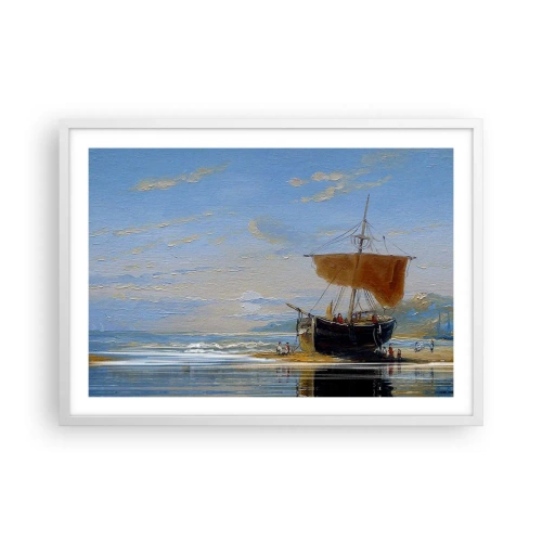 Plakat i hvid ramme - Vand, jord, luft - 70x50 cm