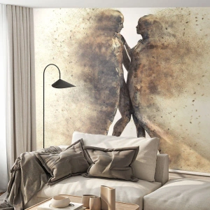 Fototapet på mål Premium Canvas - Fra støv steg de til kærlighed - Abstraktion, Kvinde og mand, Elsker