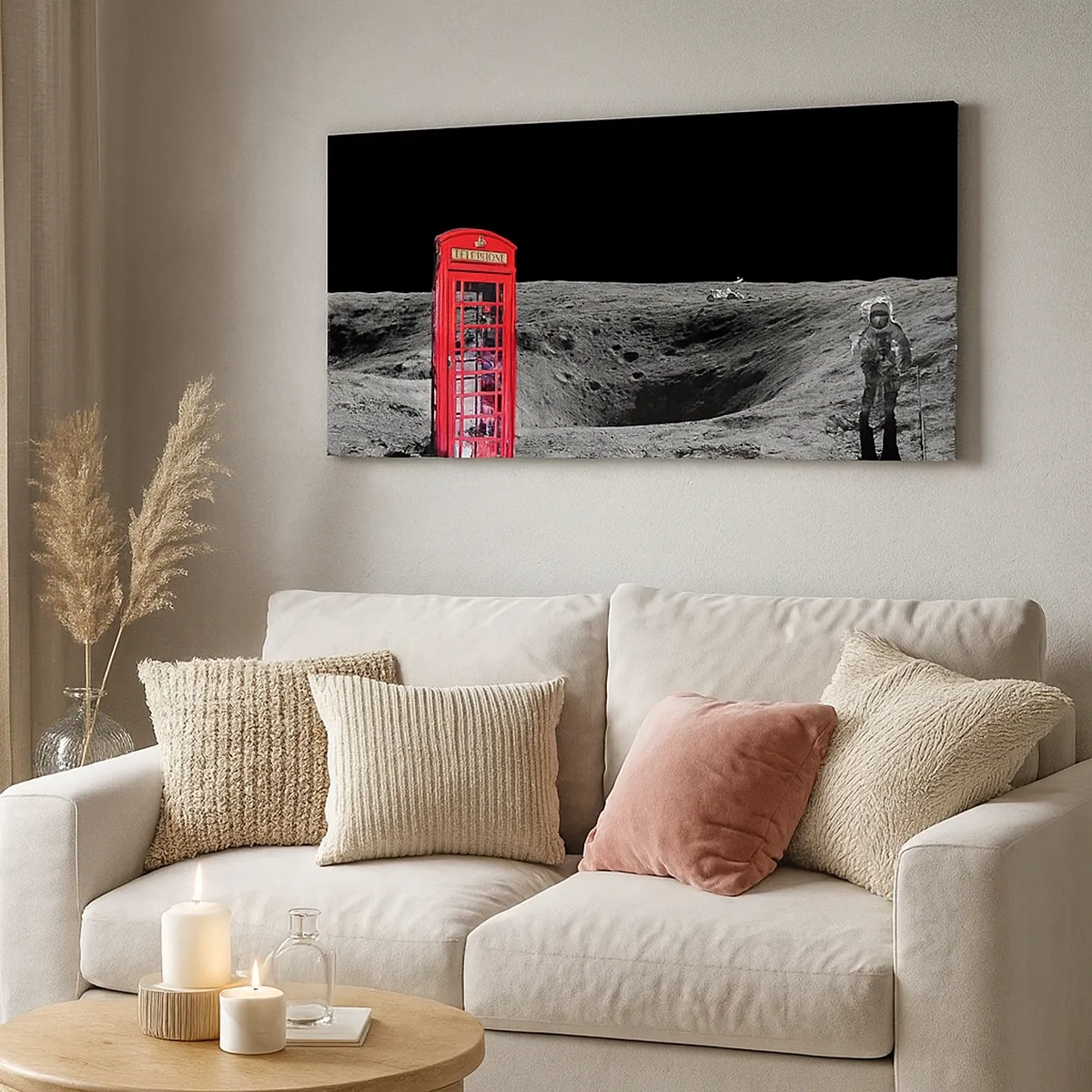 Lærredstryk - Billede på lærred - Kosmisk vittighed - 30x30 cm