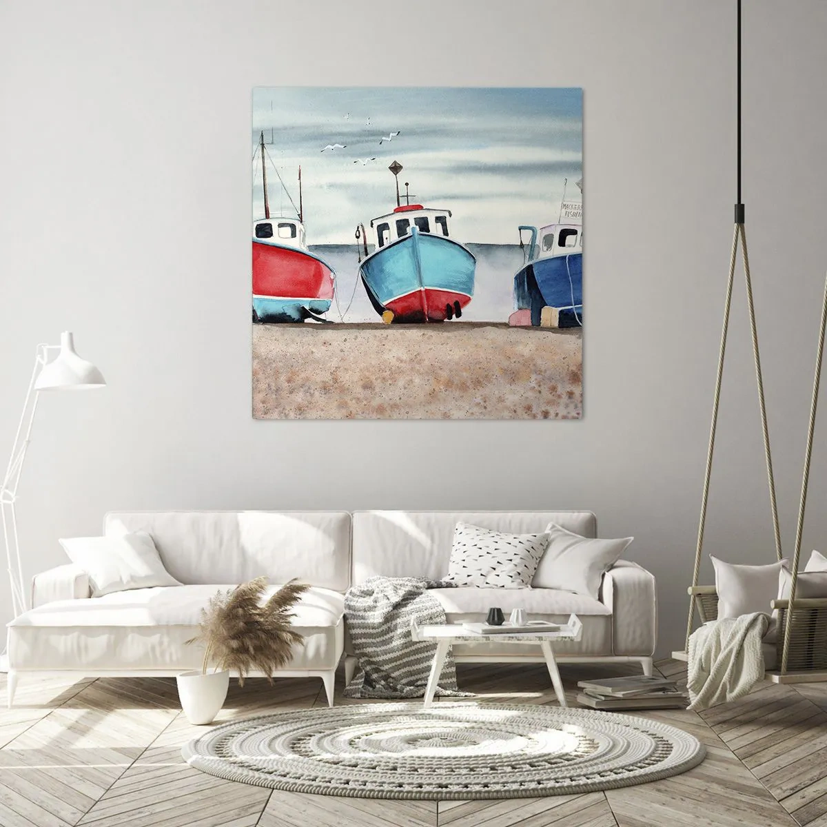 Lærredstryk - Billede på lærred - Klar til at fange - 70x70 cm