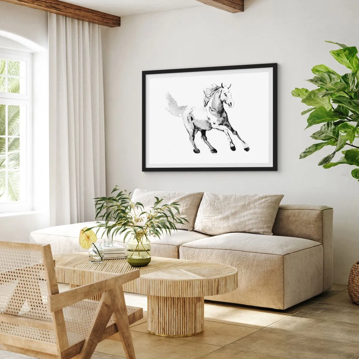 Plakat i sort ramme - Utæmmet sjæl - 70x50 cm