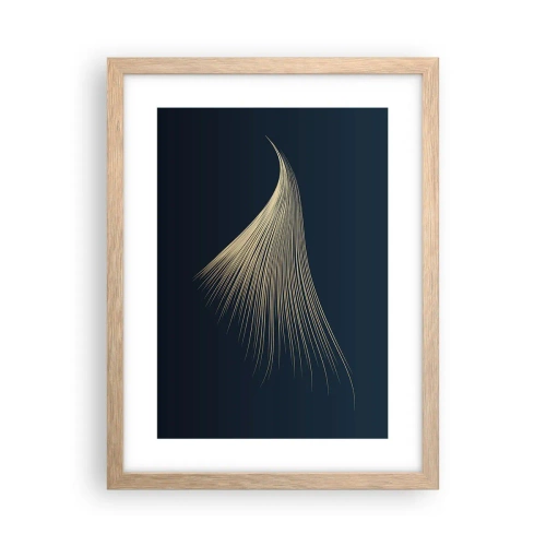 Plakat i ramme af lyst egetræ - Som en engels hår - 30x40 cm