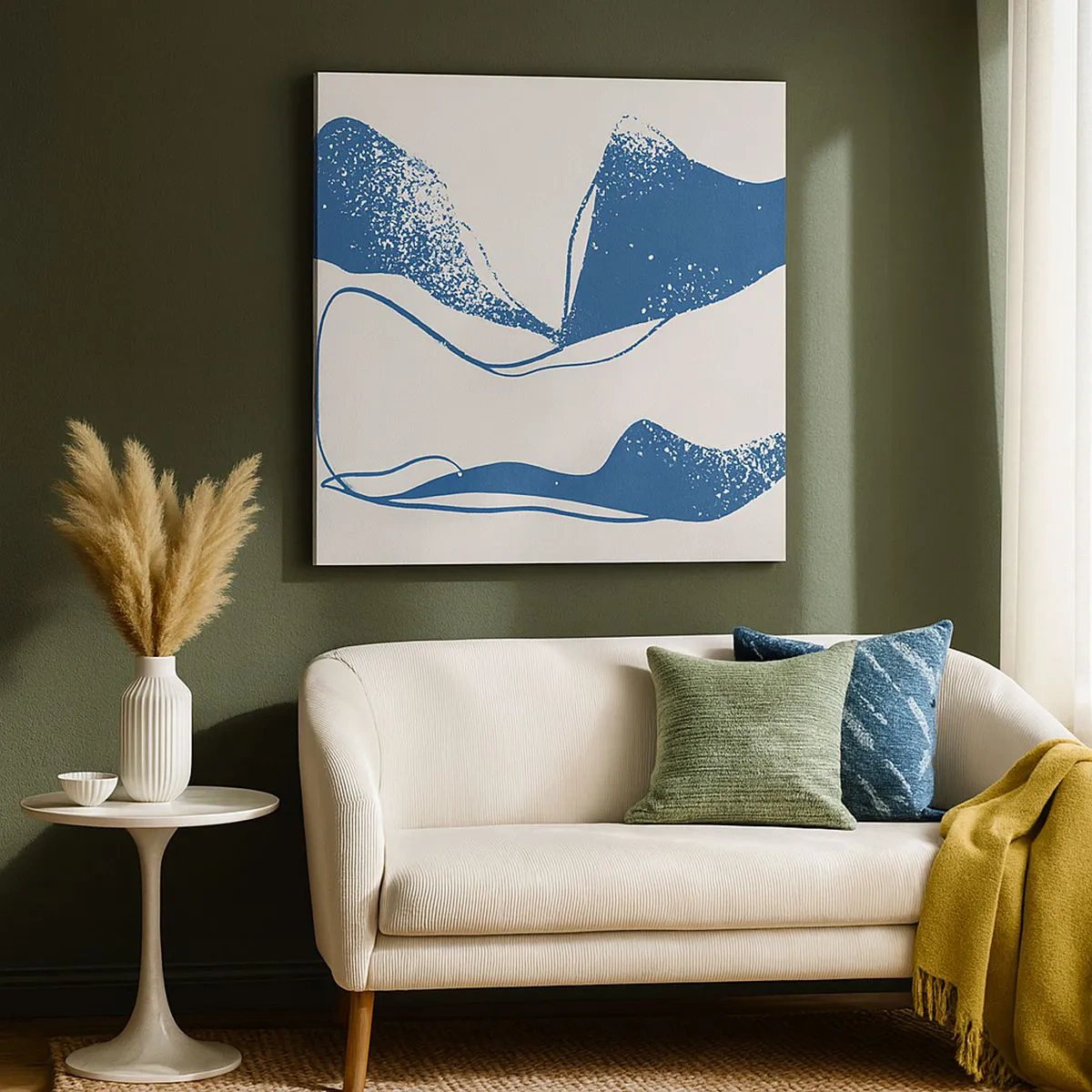 Lærredstryk - Billede på lærred - Bevinget abstraktion - 30x30 cm