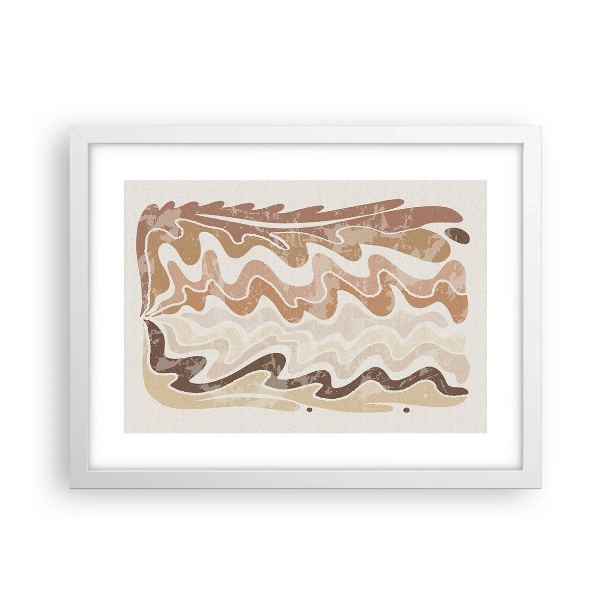 Plakat i hvid ramme - God energi - gode følelser - 40x30 cm