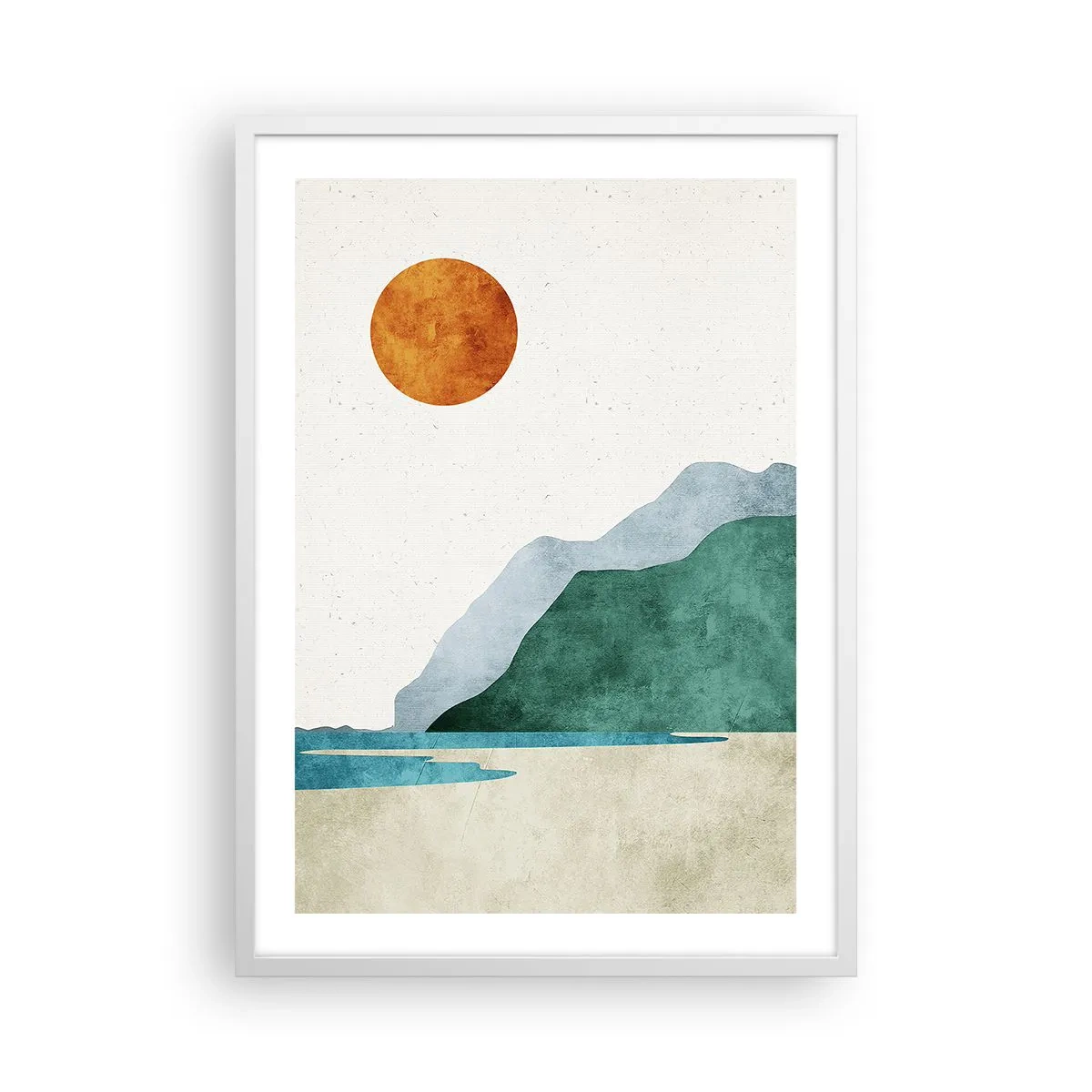 Plakat i hvid ramme - Landskab, som det burde være - 50x70 cm