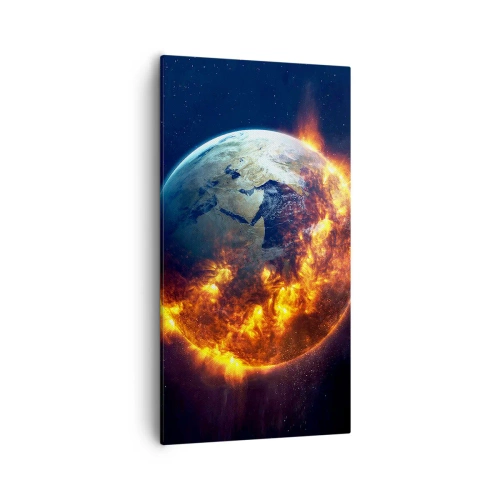 Lærredstryk - Billede på lærred - Apokalypsens flamme - 55x100 cm
