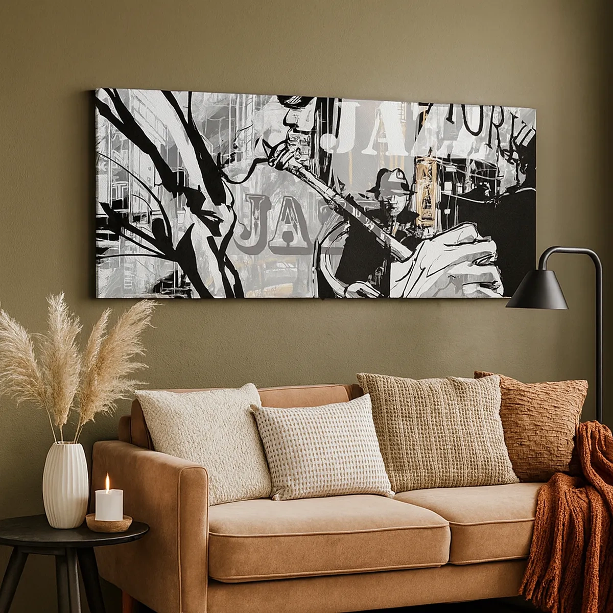 Lærredstryk - Billede på lærred - Til New Yorks rytme - 30x30 cm