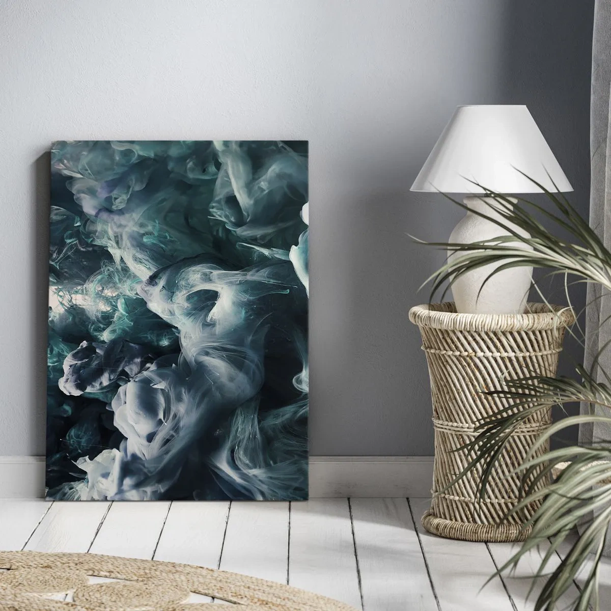 Lærredstryk - Billede på lærred - Farvebevægelse - 65x120 cm