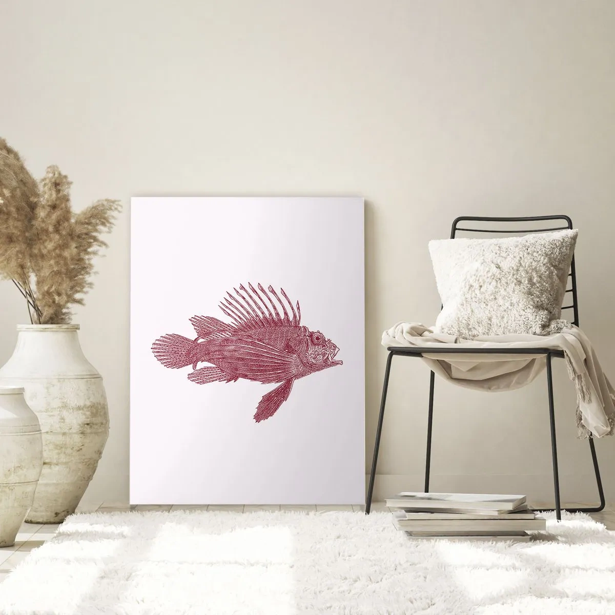 Billede på glas - En beboer i eksotiske farvande - 50x70 cm