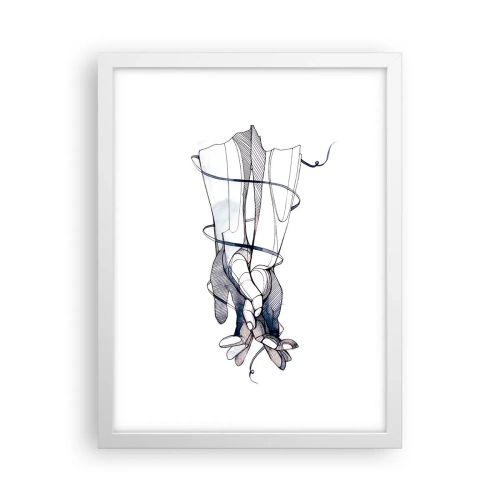 Plakat i hvid ramme - En undersøgelse af berøring - 30x40 cm