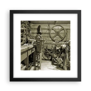 Plakat i sort ramme - I onkel Wladeks skur - 30x30 cm