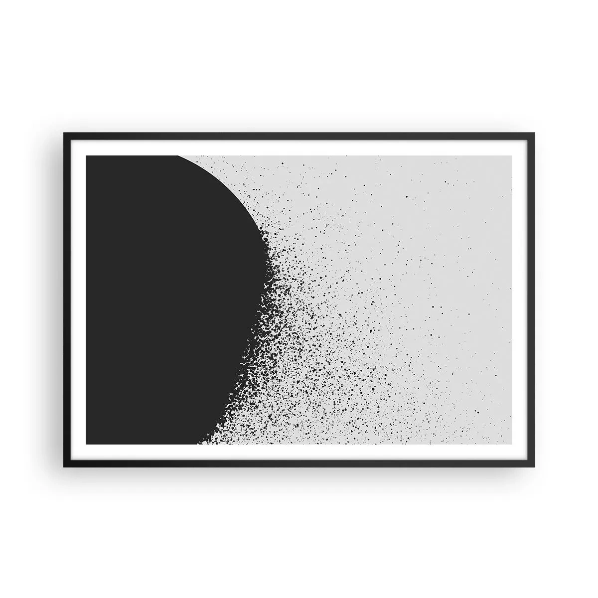 Plakat i sort ramme - Partikelbevægelse - 100x70 cm