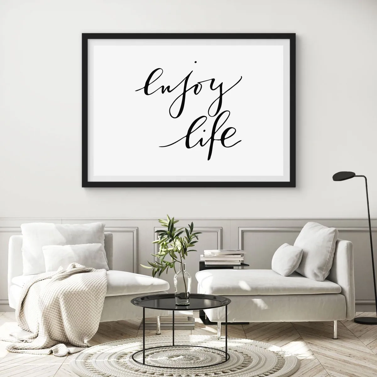 Plakat i sort ramme - Intet at tilføje… - 100x70 cm
