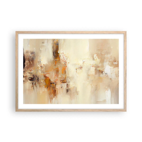 Plakat i ramme af lyst egetræ - Ravets sjæl - 70x50 cm