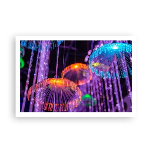 Plakat - Lysende springvand - 91x61 cm