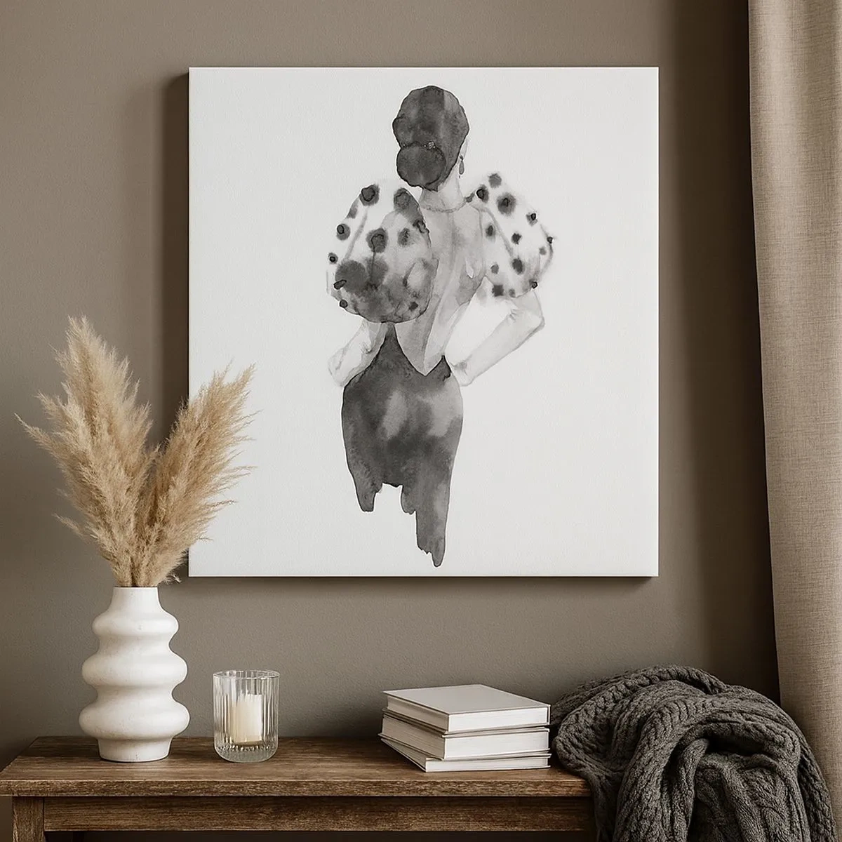 Lærredstryk - Billede på lærred - Den gik lige forbi - 30x30 cm