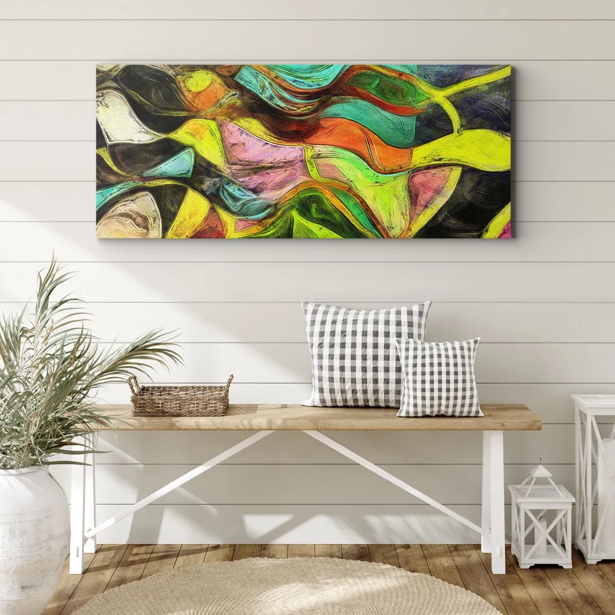 Lærredstryk - Billede på lærred - Bevægelse er liv - 160x50 cm