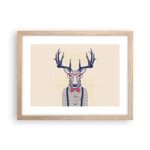 Plakat i ramme af lyst egetræ - Et underholdende ekstravaganza - 40x30 cm