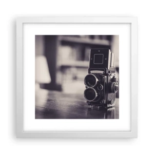 Plakat i hvid ramme - Magien i et gammelt fotografi - 30x30 cm