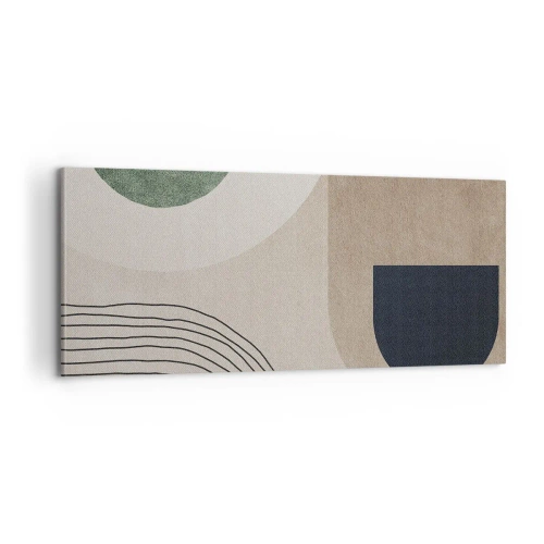 Lærredstryk - Billede på lærred - Blidheden i en oval - 100x40 cm