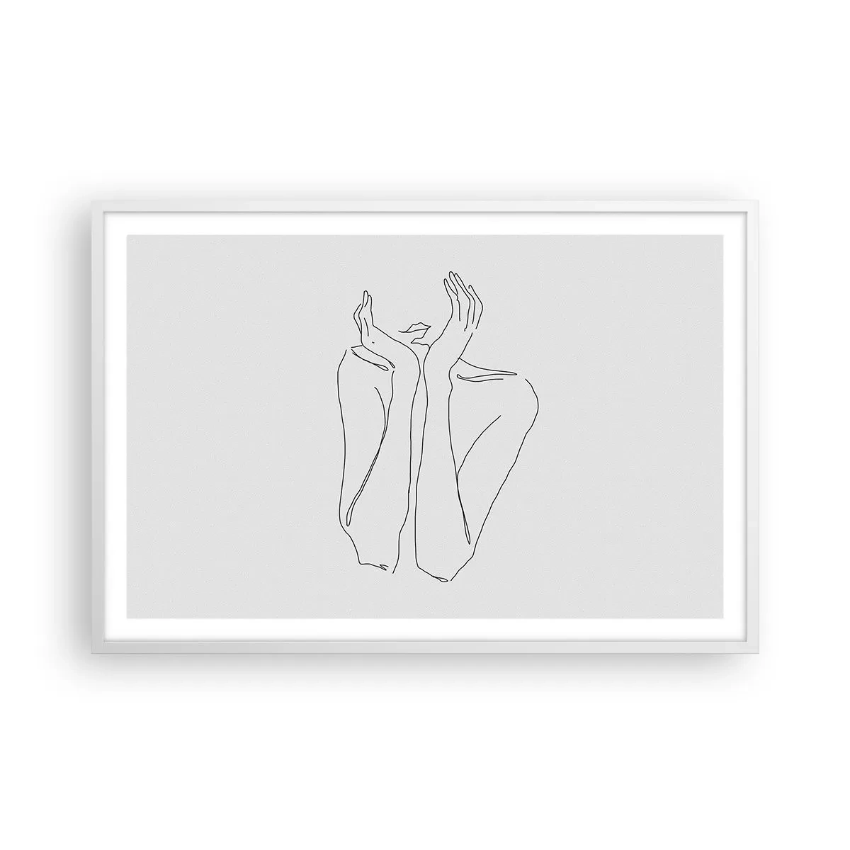 Plakat i hvid ramme - Hvad piger drømmer om - 91x61 cm