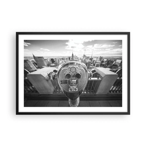Plakat i sort ramme - Byen over byer - 70x50 cm
