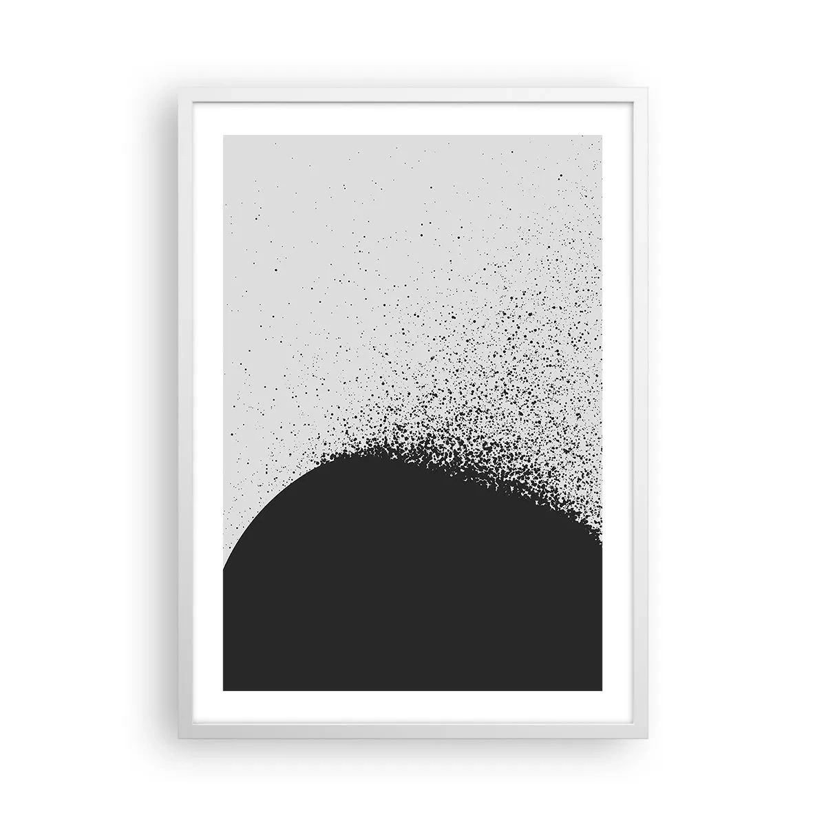 Plakat i hvid ramme - Partikelbevægelse - 50x70 cm