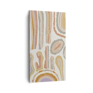 Lærredstryk - Billede på lærred - Farverige tværsnit - 45x80 cm