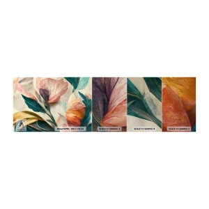 Prøve Fototapet Premium Sand - Blomster på de sydlige øer - Blomster, Årgang, Botanik - 100x30 cm