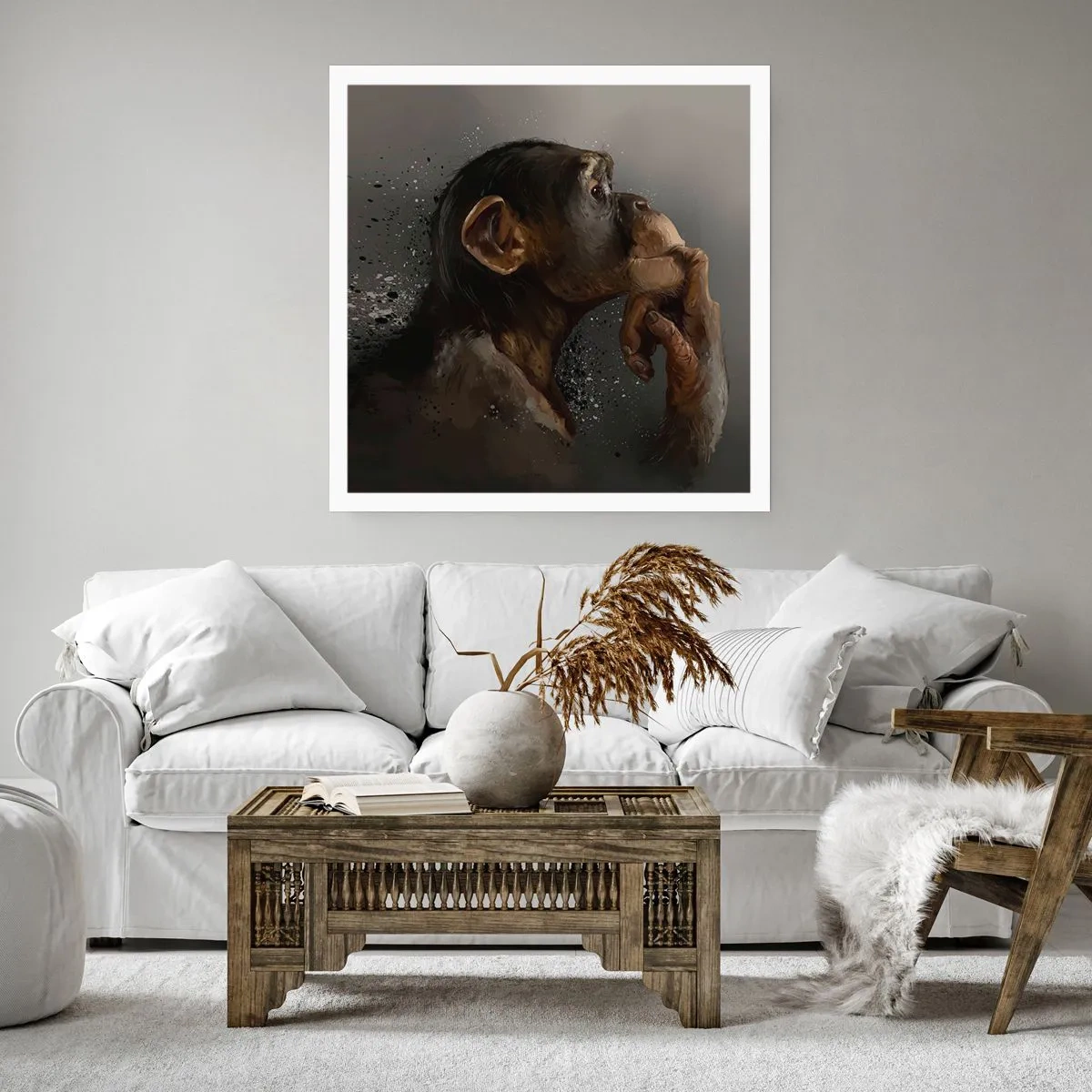 Plakat - Helt sikkert en tænker - 30x30 cm