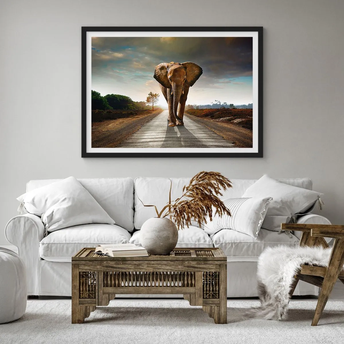 Plakat i sort ramme - Og slet ikke i en porcelænsbutik - 50x40 cm