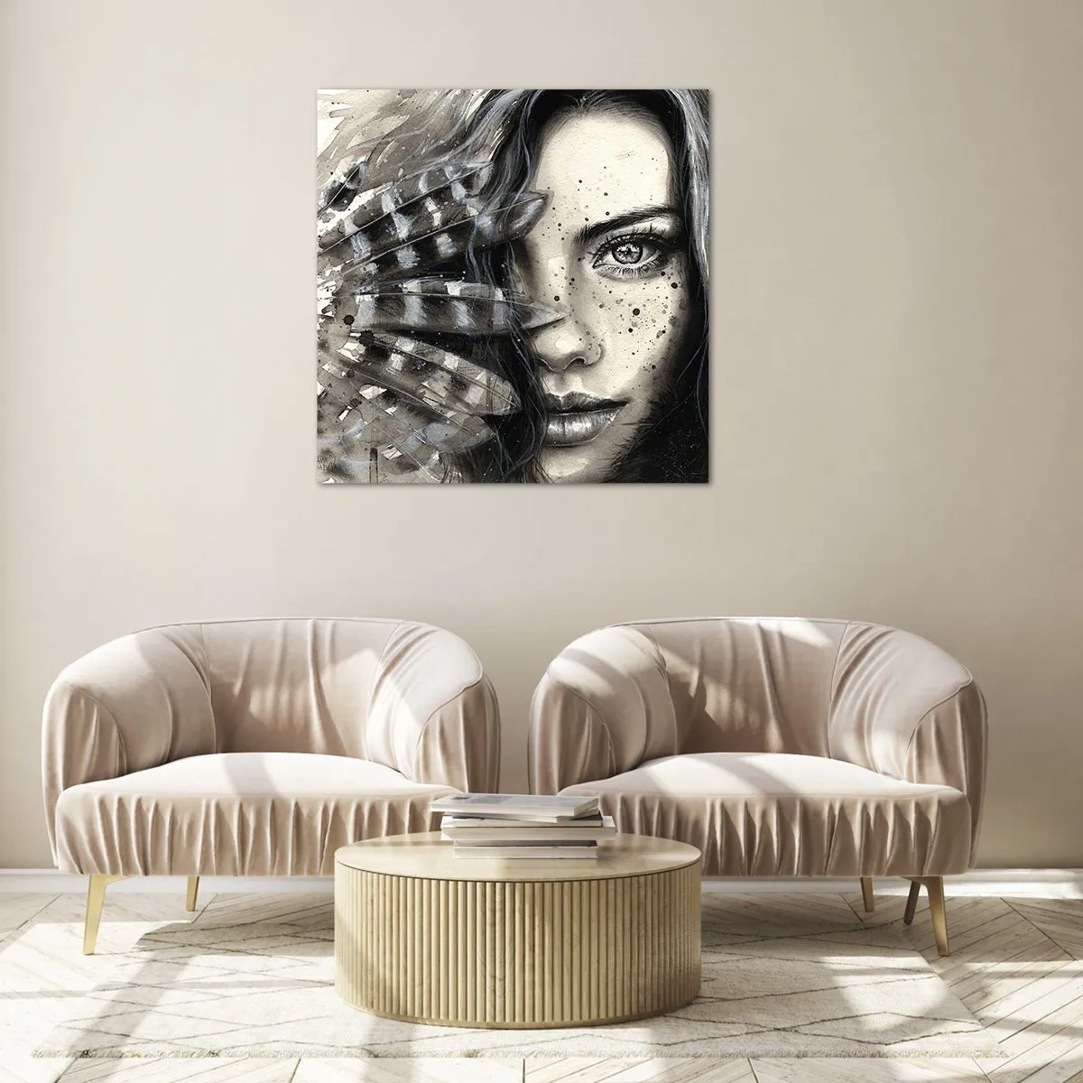 Billede på glas - Vild skønhed - 50x50 cm
