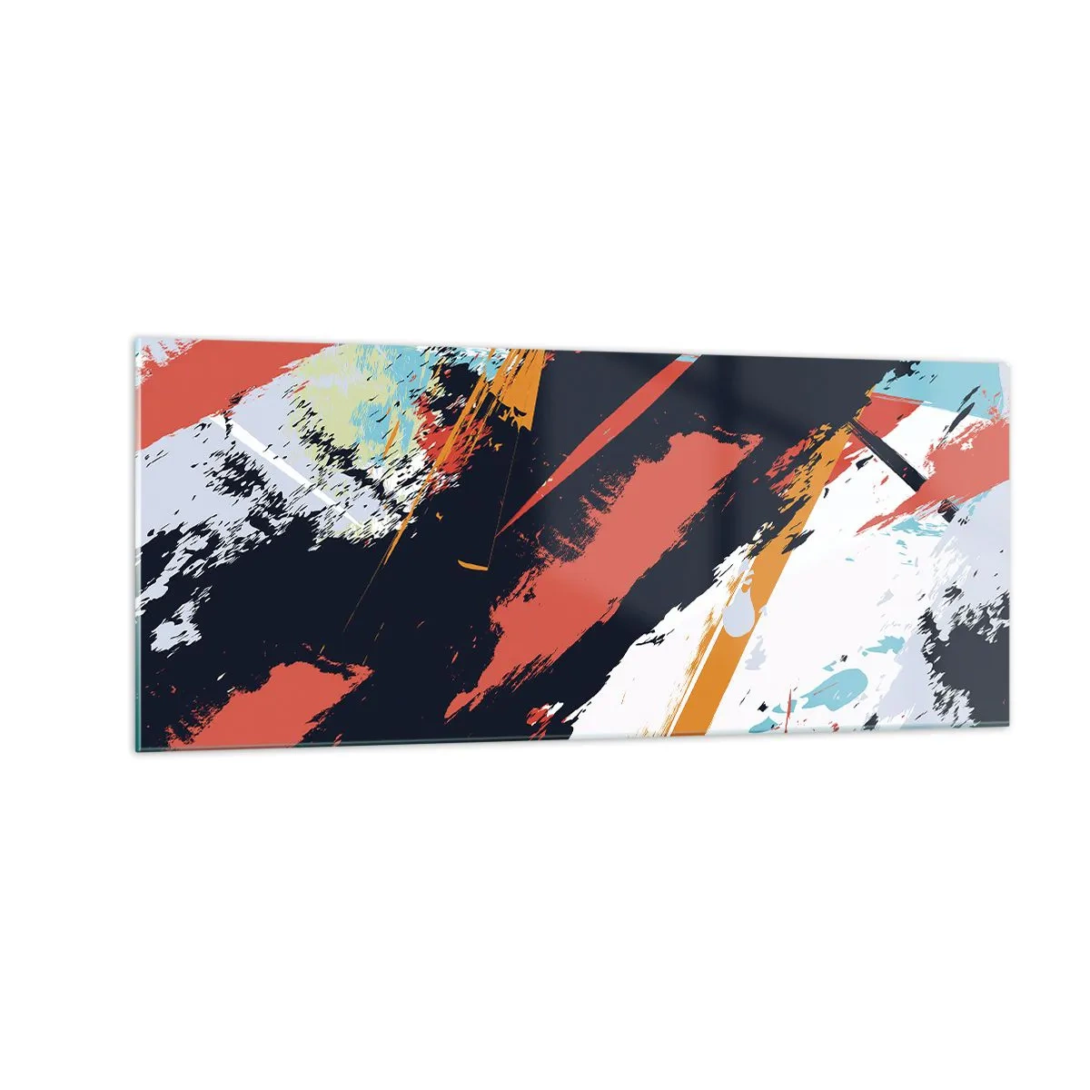 Billede på glas - Dynamisk sammensætning - 100x40 cm