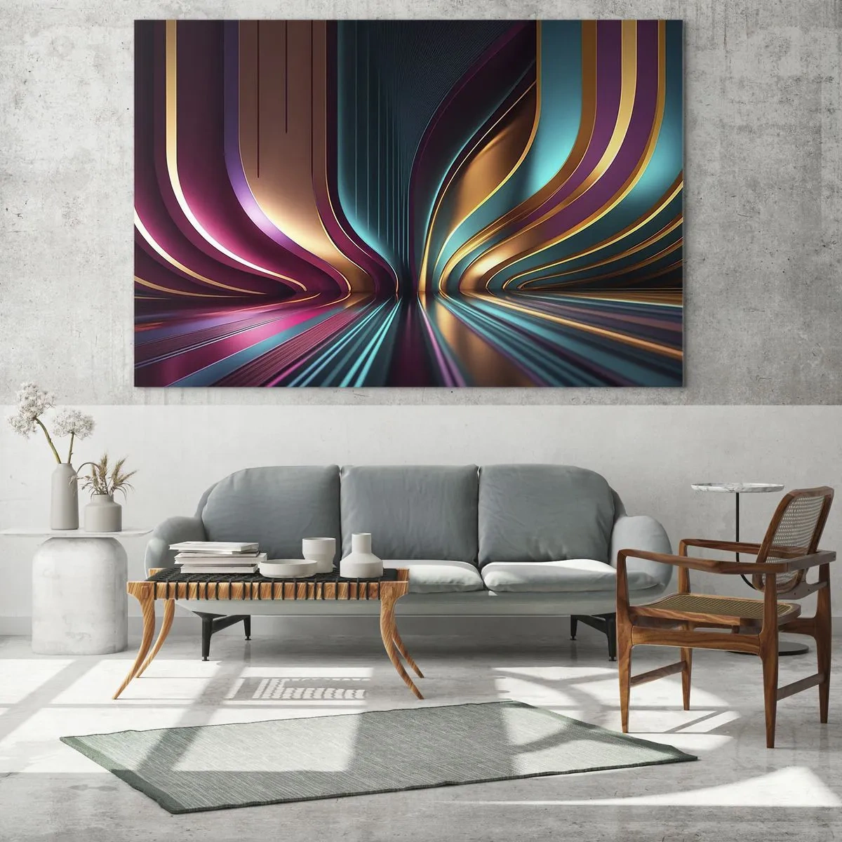 Billede på glas - Lysets arkitektur - 120x80 cm