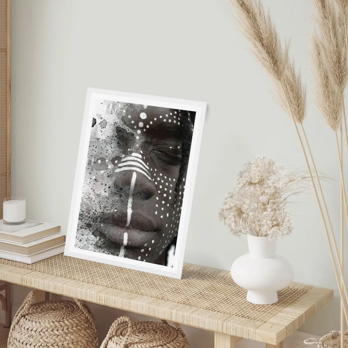 Plakat i hvid ramme - Opdag den oprindelige ånd - 40x50 cm