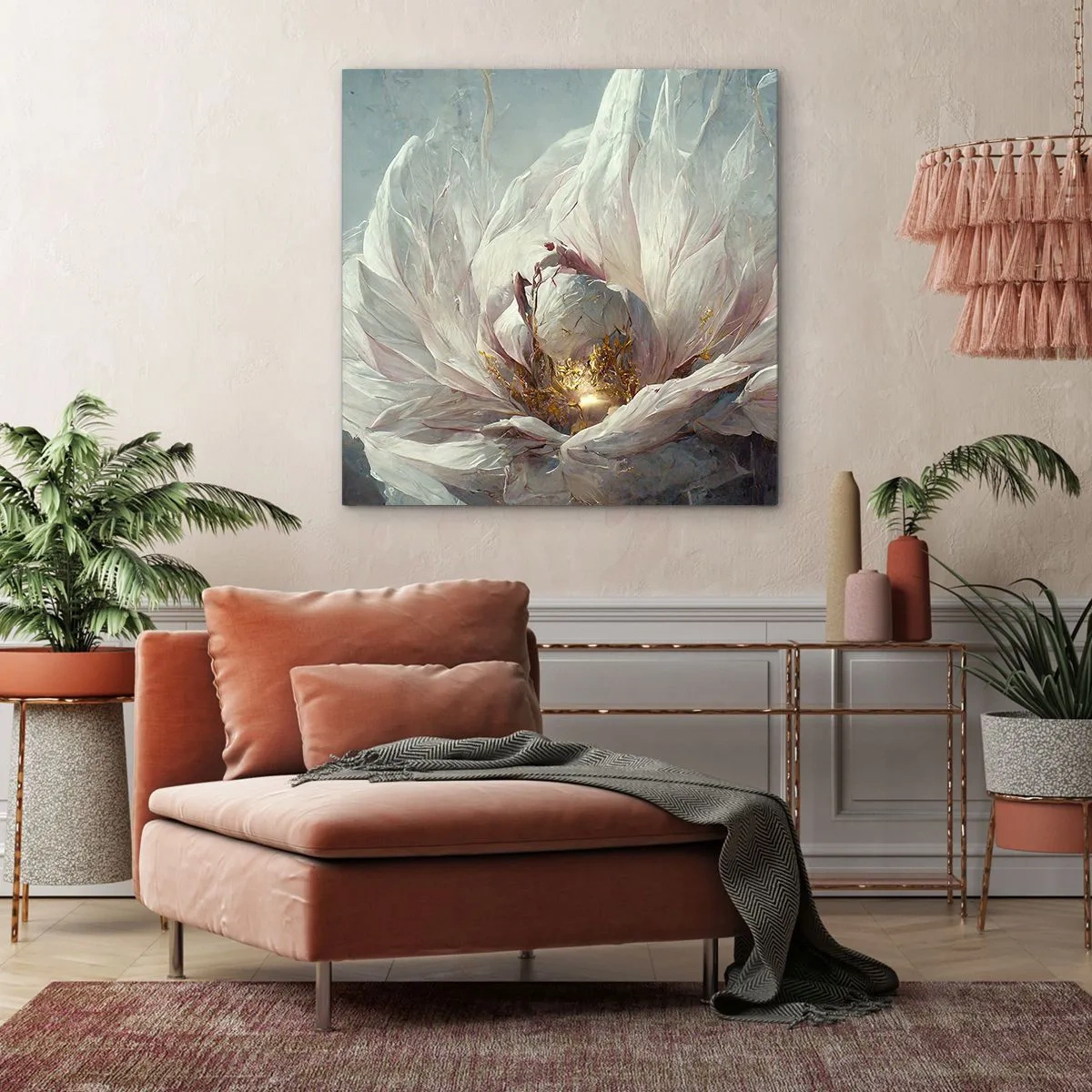 Lærredstryk - Billede på lærred - Blomstrer en gang om hundrede år - 30x30 cm