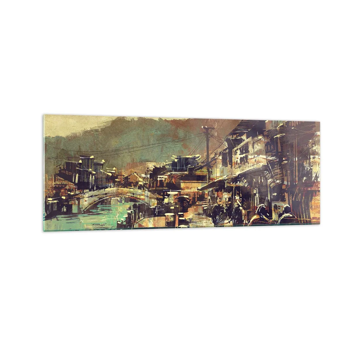 Billede på glas - Livet som et væld af gråt - 140x50 cm