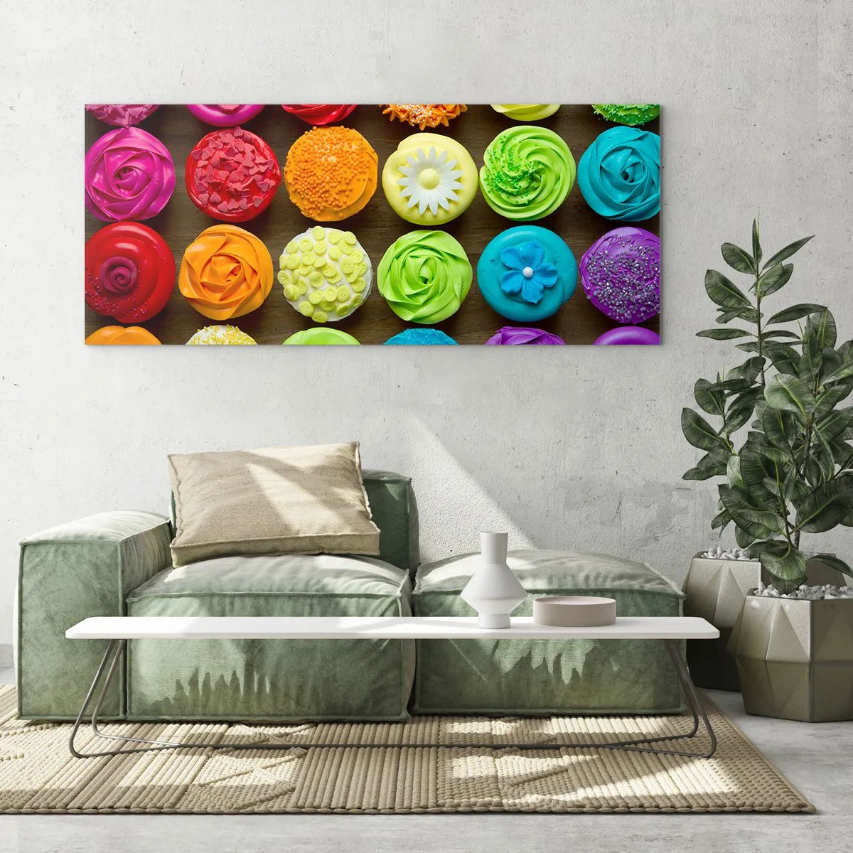 Billede på glas - Alle er forskellige - alle er lækre - 120x50 cm