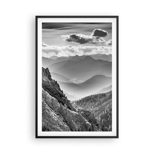 Plakat i sort ramme - Hele vejen til horisonten - 61x91 cm