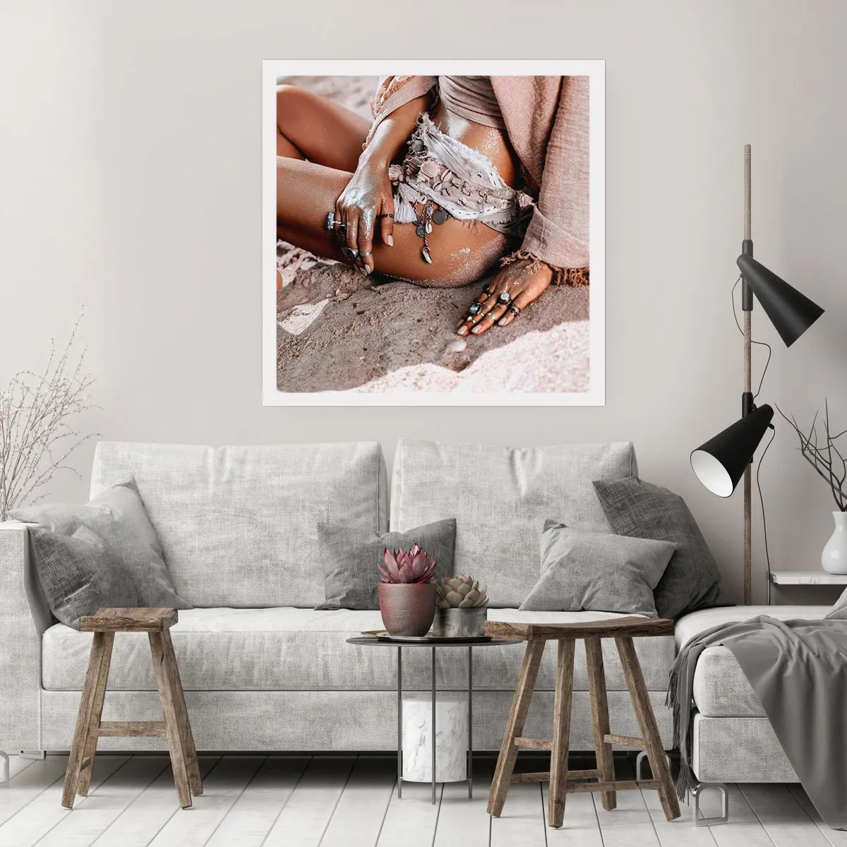 Plakat - Kastet ud af bølgerne? - 40x40 cm